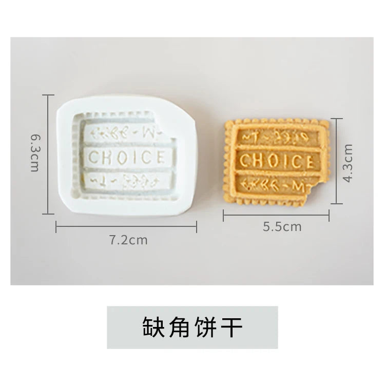 Molde de silicona para velas perfumadas con forma de galleta, para modelar velas, para hacer tú mismo, para hornear pasteles y yeso, herramientas para decorar pasteles.