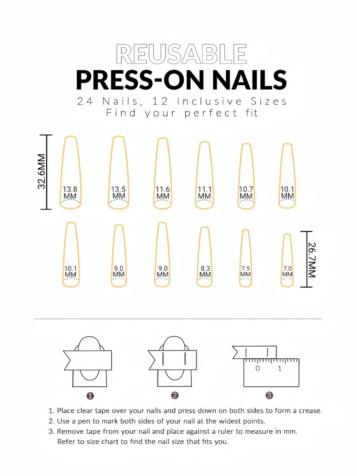 Long nail art patches with purple polka dots and a shiny, fashionable, individual and high-end feel. Detachable 24-piece nail ar