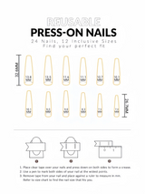 Long nail art patches with purple polka dots and a shiny, fashionable, individual and high-end feel. Detachable 24-piece nail ar