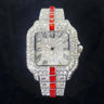 Luxury Full Diamond Watch for Men Fashion Green Iced Out Bling Square Watches Hip Hop Rap Jewelry Relogio Masculino Dropshipping - Lootquake