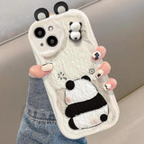 Funny Panda Toy Cartoon Ear Wave Soft Phone Case