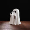 Halloween Ghost Ornament Ghost Holding Pink Pumpkin Bat Resin Ornament Home Living Room Bedroom Office Desktop Decoration
