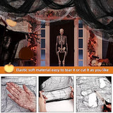 Halloween Creepy Cloth Halloween Black Spooky Scary Creepy Gauze Cloth Decor Creepy Cloth Halloween Decorations Durable