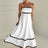 Striped Contrasting Colors Long Dress Women Spaghetti Strap High Waist Backless Party Evening Dresses Female Sleeveless Spring - Lootquake
