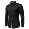 Plaid Color Block Navy Shirt Men 2024 Spring New Slim Fit Long Sleeve Mens Dress Shirts Party Casual Male Social Shirt - Lootquake
