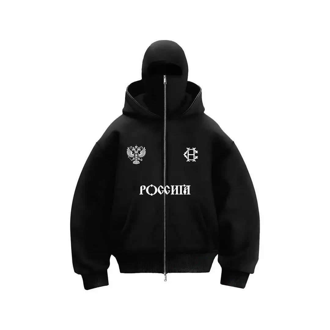 2025 Harajuku Y2K Double-layer Design Casual Loose Zipper Hoodie Men Street Hip-hop Punk Fashion Versatile Sweatshirt Women - Lootquake