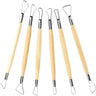 Double-Sided Clay Sculpting Tools Wooden Handle Clays Tool Pottery Sculpture for Ceramic Wax Pottery Carving Modeling Supplies