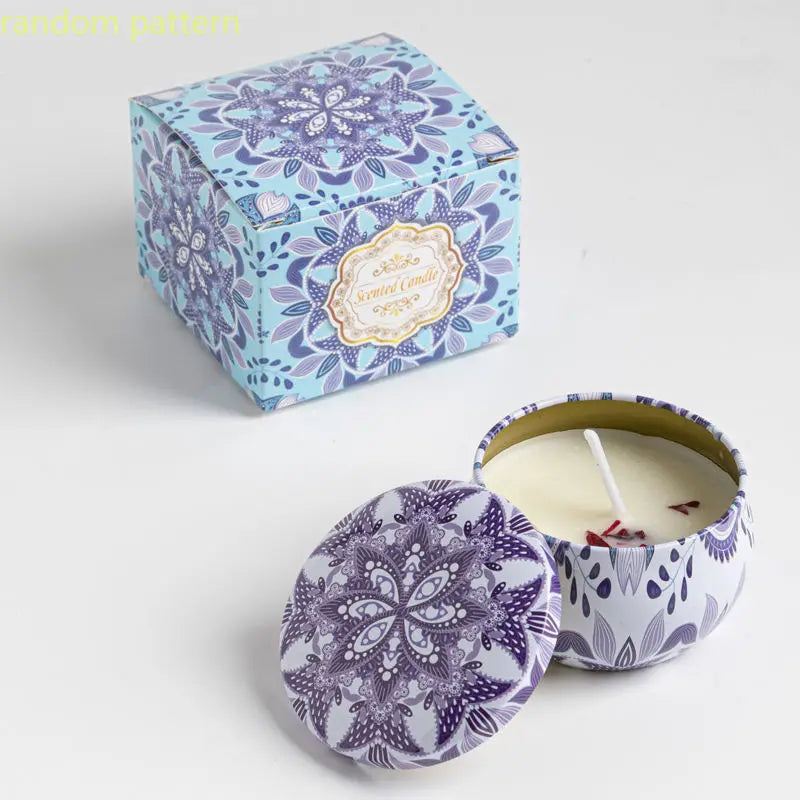 Velas aromáticas de osmanthus y gardenia con pétalos. Pequeñas velas aromáticas románticas para cumpleaños de niñas. Aromaterapia para el hogar.