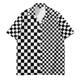 Mens Designer Clothes Black and White Dot Print Shirts Oversized Summer Travel Hawaii Beach Hawaiian Harajuku Camisa Masculino - Lootquake
