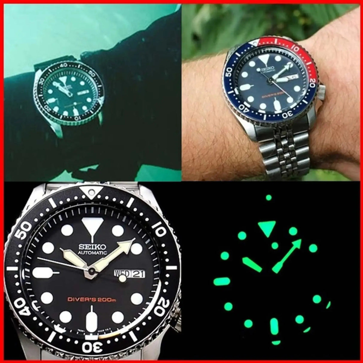 SEIKO Men's Sports Quartz Waterproof Watch, Multifunctional Dial Luminous Hands and Markers, Stainless Steel or Rubber Strap. - Lootquake