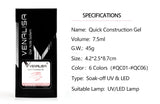 VENALISA 7.5ml Quick Construction Gel Semi Transparent Jelly Color Nail Gel Polish Strengthener Soak Off UV LED Nude Pink Gel