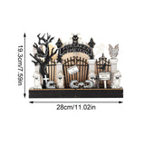 Indoor Outdoor Party Halloween Theme Decorations, Cemetery Desktop Home Halloween Decorations,bring Your Own 2 AA Batteries
