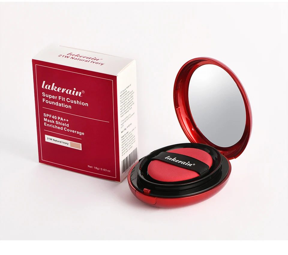 Base de maquillaje en cojín con protector solar Lakerain, resistente al agua, de larga duración, iluminadora, en crema, para mujer, maquillaje facial, cosmética coreana.