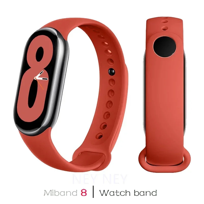 Correas deportivas para Xiaomi Mi Band 8-9 NFC, repuesto de pulsera de silicona Mi Band 9/8, resistente al agua, accesorios para Mi Band 9