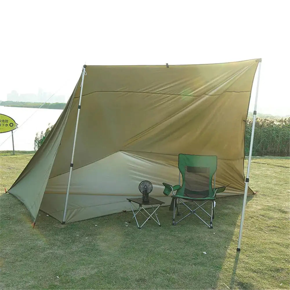 4x4m 4x3m 3x3m 19 Hang Points Tent Tarp Survival Sun Shelter Shade Canopy Outdoor Backpacking Waterproof Camping Awning SunShade - Lootquake