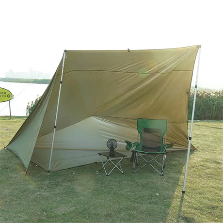 4x4m 4x3m 3x3m 19 Hang Points Tent Tarp Survival Sun Shelter Shade Canopy Outdoor Backpacking Waterproof Camping Awning SunShade - Lootquake