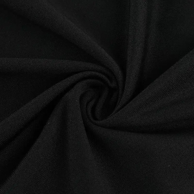 BOOFEENAA Vestido largo negro de malla transparente con patchwork, otoño 2024, sexy, elegante, con hombros descubiertos, manga larga, cortes, C66-EZ33