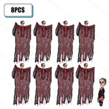 10/8/4/2/1PC Halloween Garden Decor Scary Hanging Ghost Skeleton Skull Grim Reaper Outdoor Haunted House Spooky Party Supplies