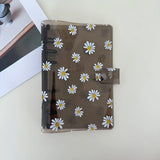 A5 A6 A7 Fresh Green Yellow Pink Daisy Loose Leaf Binder Cover Journal Sketchbook Accessories Diary Office Supplies