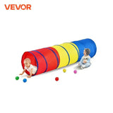VEVOR Kids Play Tunnel Tent for Toddlers Collapsible Gift for Boy and Girl Play Tunnel Indoor and Outdoor Game Red/Yellow/Blue - Lootquake