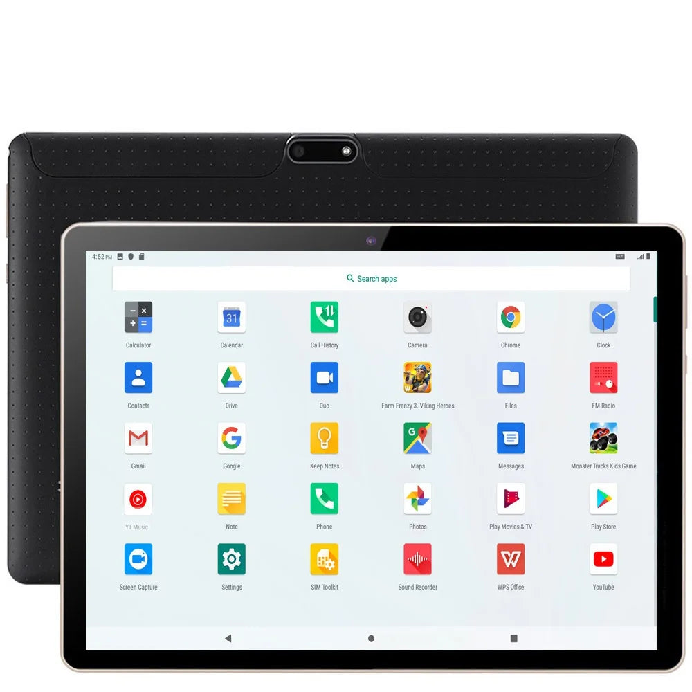 Nouvelle version mondiale : tablette PC 10 pouces, 4 Go de RAM, 64 Go de ROM, Octa Core, double 3G, appels téléphoniques, Wi-Fi, Bluetooth, Google Play, tablettes Android