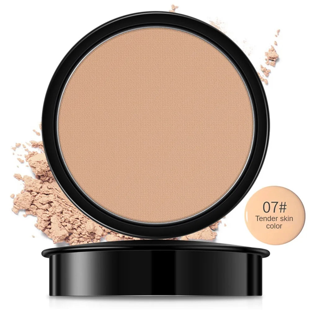 Pressed Powder Waterproof Long-lasting Full Coverage Face Compact Setting Powder Makeup Foundation Oil Control Cosmetics