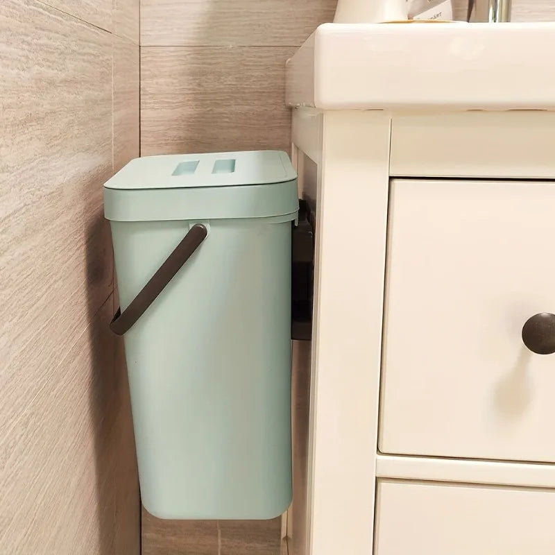 Cubo de basura silencioso y compacto de 3/5 l, ecológico, sellado, para cocina y oficina, no necesita electricidad.