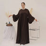 Plain Abaya Muslim Long Dress Women Balloon Sleeve Casual Islamic Clothing Dubai Turkish Modesty Kaftan Ramadan Eid - Lootquake