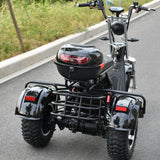 Trottinette électrique 3 roues pour adulte, moteur 2000 W, vitesse maximale 35-45 km/h, charge maximale 250 kg, pneus larges tout-terrain de 18 pouces
