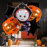 Halloween Balloon Decor Set with Pumpkin Skull Foil Balloons for Spooky Themed Party and Fun Cartoon Shaped Balloons