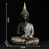 Estatua grande de Buda de Tailandia, escultura de Buda de resina verde hecha a mano, budismo hindú, fengshui, figura de meditación, decoración del hogar