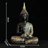 Estatua grande de Buda de Tailandia, escultura de Buda de resina verde hecha a mano, budismo hindú, fengshui, figura de meditación, decoración del hogar