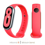 Correas deportivas para Xiaomi Mi Band 8-9 NFC, repuesto de pulsera de silicona Mi Band 9/8, resistente al agua, accesorios para Mi Band 9