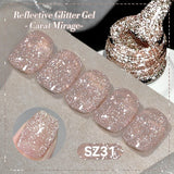 BORN PRETTY 10ml Reflective Glitter Gel Nail Polish Carat Mirage Sparkling Color Shine UV LED Soak Off Semi-Permanant Varnish