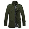 High Quality Men's Casual Jacket 6XL Male Windbreaker Oversized Cotton Classic Jackets Men Clothing Trench Coat A4F5806