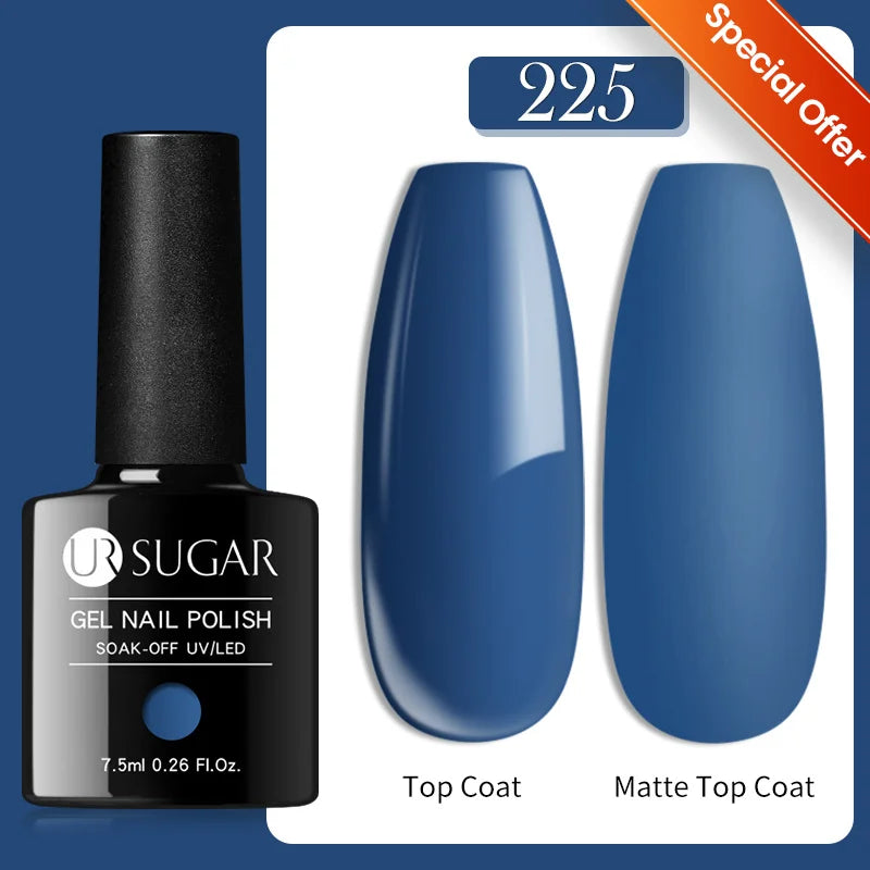 UR SUGAR 7.5ml Glitter UV Gel Nail Polish Glitter Sequins Soak Off UV Gel Varnish Colorful Nail Gel Polish DIY Nail Art Polish
