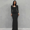 Vestidos para mujer 2023 Sexy tirantes finos negro vestido largo noche Y2k sin mangas sólido ajustado ceñido maxi vestidos