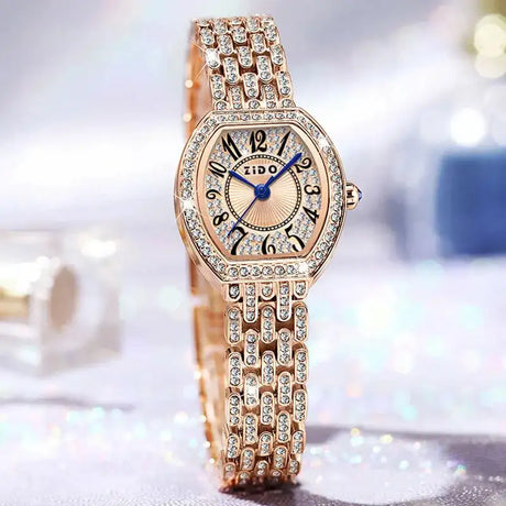 UTHAI L95 Women's Watch Light luxury Retro Barrel Shaped Digital Diamond inlaid Waterproof Ladies Fashion Quartz Clock Watches - Lootquake