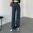 ZOENOVA High Waisted Jeans Y2K Fashion Women Clothing Blue Black Straight Leg Denim Pants Trousers Mom Jean Baggy Trousers Tall - Lootquake