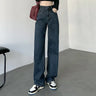 ZOENOVA High Waisted Jeans Y2K Fashion Women Clothing Blue Black Straight Leg Denim Pants Trousers Mom Jean Baggy Trousers Tall - Lootquake
