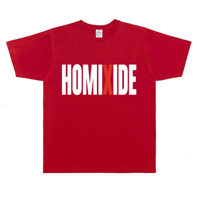 Rapper Homixide Gang Graphic T-shirt Playboi Carti Opium Merch Tshirt Men Women Hip Hop Oversized T Shirts Male Cotton Tops Tees - Lootquake