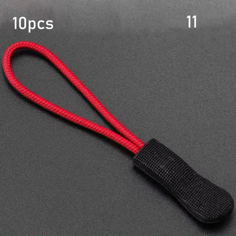 10Pcs Zipper Puller End Fit Rope Tag Fixer Zip Cord Tab Replacement Clip for Broken Buckle Travel Bag Suitcase Tent Backpack - Lootquake