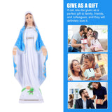 Plastic Virgin Statue Virgin Statue Mini Religious Decor Catholicism Adornment Desk Garden Church Sculpture Figurine