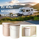 10L Trash Can Trash Bin With Lid For RV Camping Boats Motorhome Convenient For Installation On Doors Or Walls Car Trash
