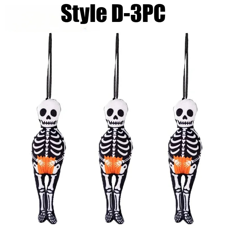 DIY Halloween Hanging Ornaments Fabric Pumpkin Ghost Skull Bewitching Decor Home Party Spooky Season