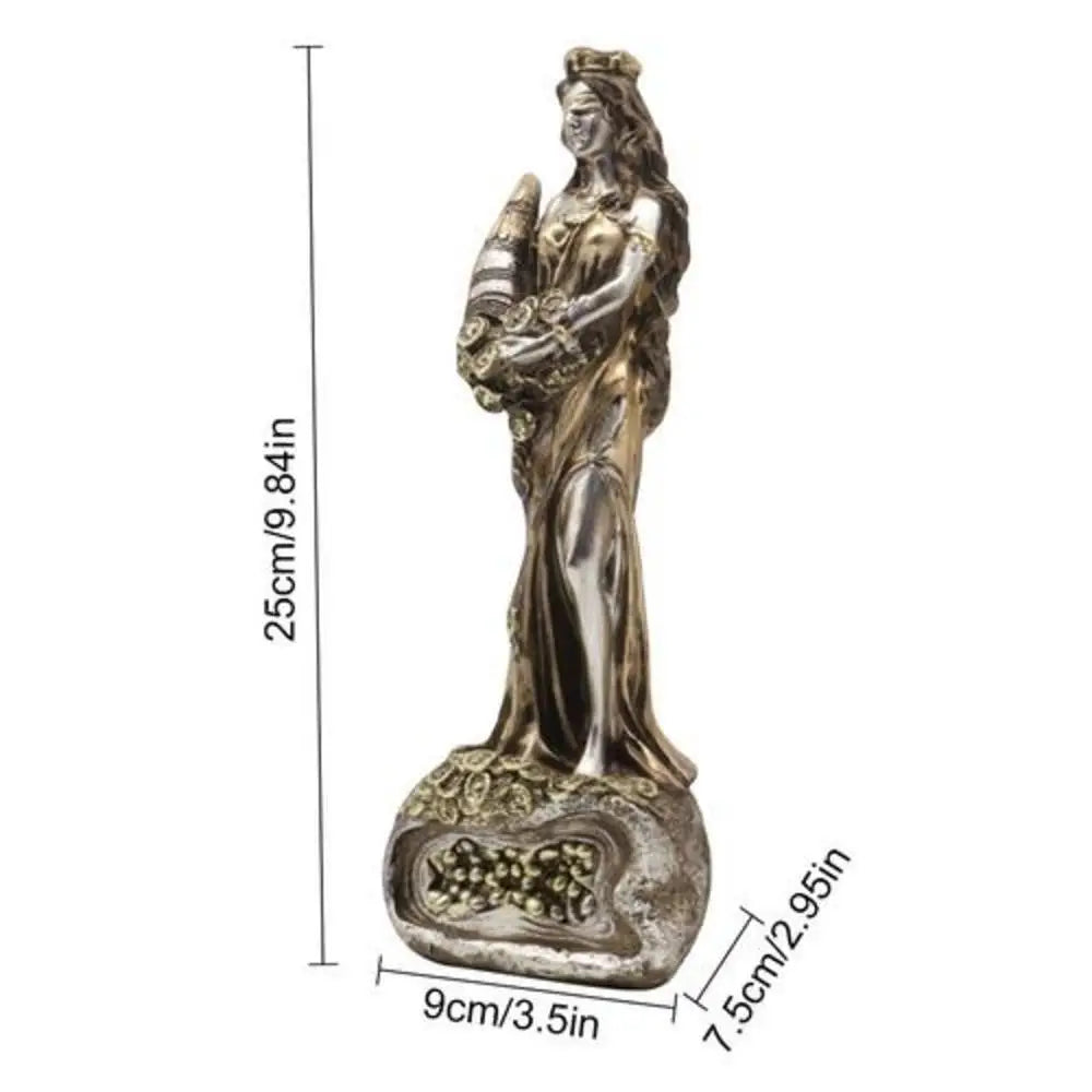 Estatua de diosa, escultura de resina, figura retro de bruja, figura espiritual de diosa, estatua artística artesanal para decoración del hogar.