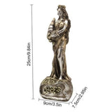 Estatua de diosa, escultura de resina, figura retro de bruja, figura espiritual de diosa, estatua artística artesanal para decoración del hogar.
