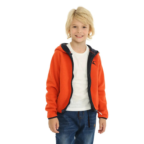 Mudkingdom Autumn Spring Girls Boys Hooded Fleece Jacket Windbreaker Zip up Reindeer Outerwear for Kids Clothes Children's Coat - Lootquake