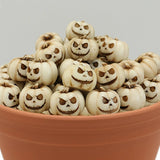 20 creative Halloween white pumpkins, outdoor garden bonsai decoration filled with pumpkin ornaments, home micro landscape decor