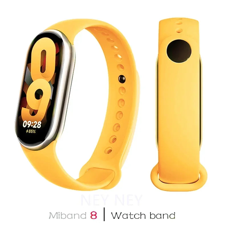 Correas deportivas para Xiaomi Mi Band 8-9 NFC, repuesto de pulsera de silicona Mi Band 9/8, resistente al agua, accesorios para Mi Band 9